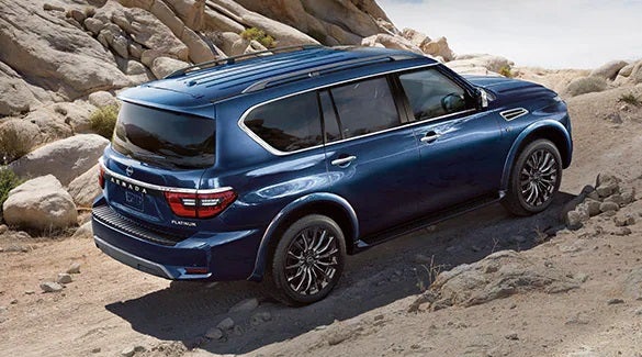 2023 Nissan Armada ascending off road hill illustrating body-on-frame construction. | Steet Ponte Nissan in Yorkville NY