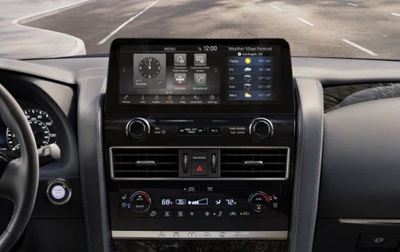 2023 Nissan Armada touchscreen and front console | Steet Ponte Nissan in Yorkville NY